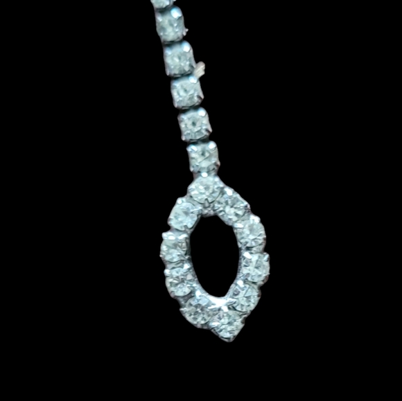 Drop Earrings-Tear cubic zirconia - Picture 2 of 3